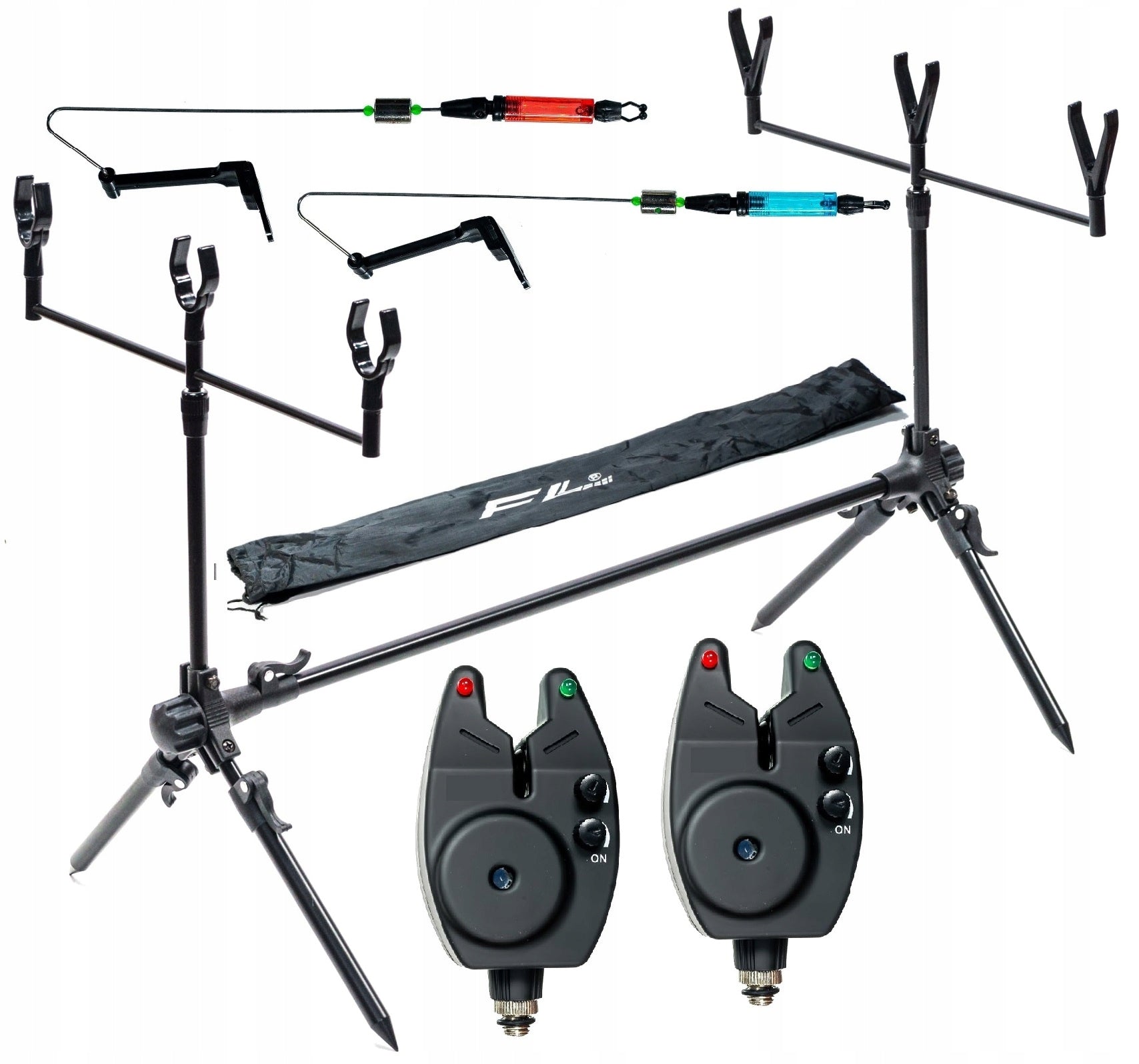 ROD UNDER CARP SET 2x BEACON 2x SWINGER
