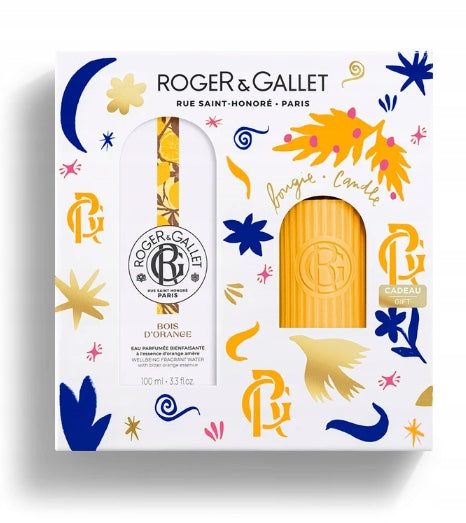 ROGER & GALLET Set Bois d'Orange Scented Water 30ml + Candle 75g