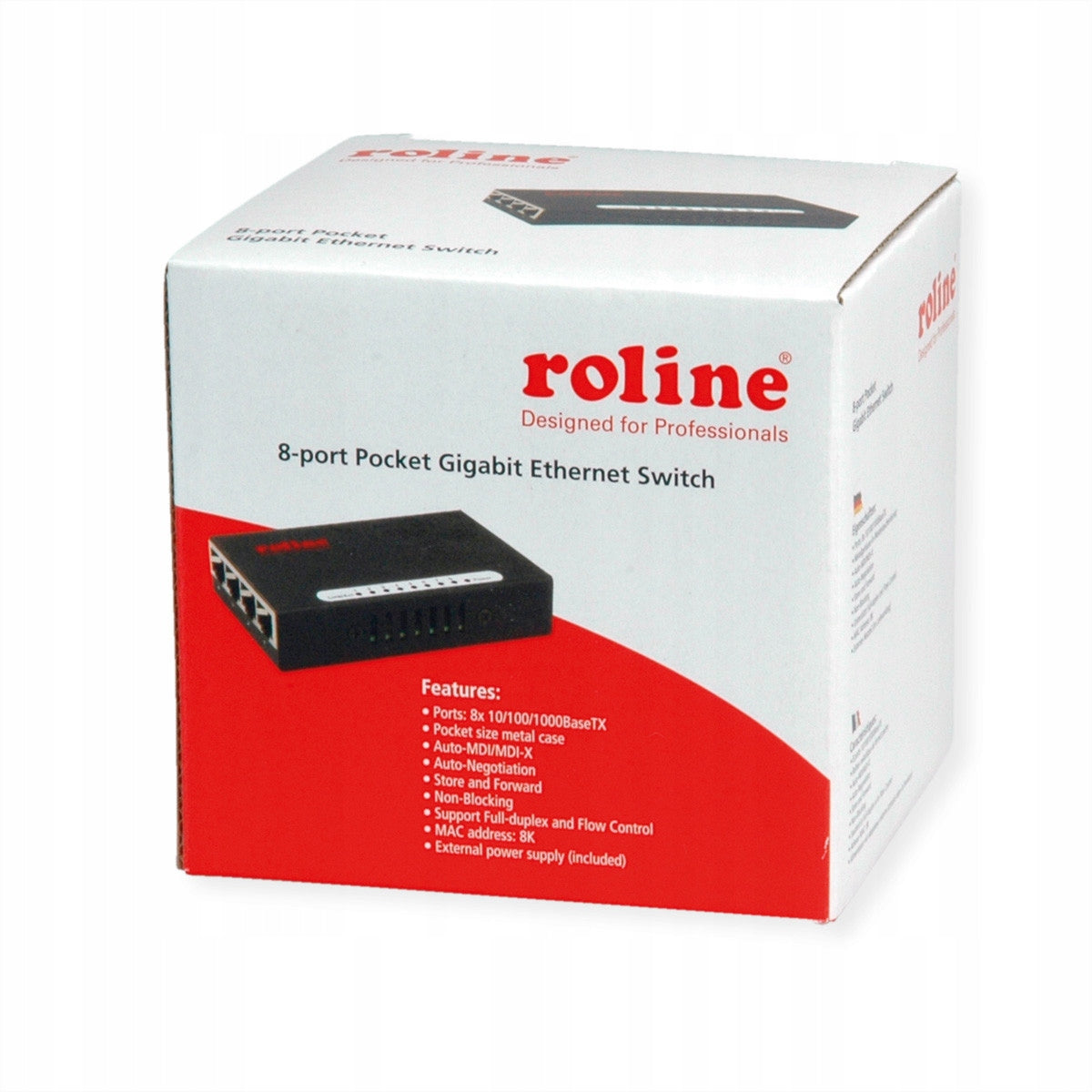 ROLINE Gigabit Ethernet Switch 8 Ports Manufacturer Roline