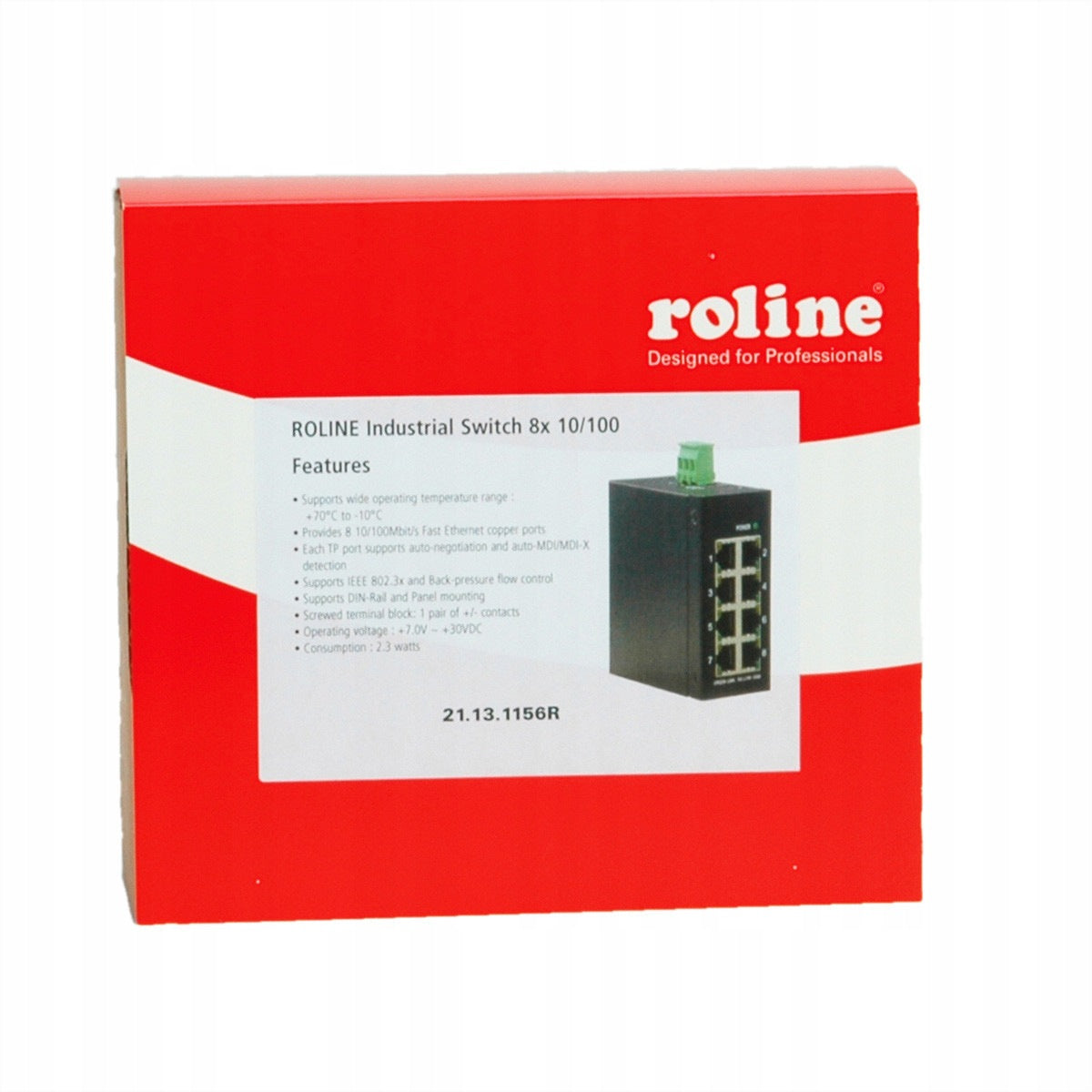ROLINE Industrie Switch 8x RJ-45, unmanaged Manufacturer Roline
