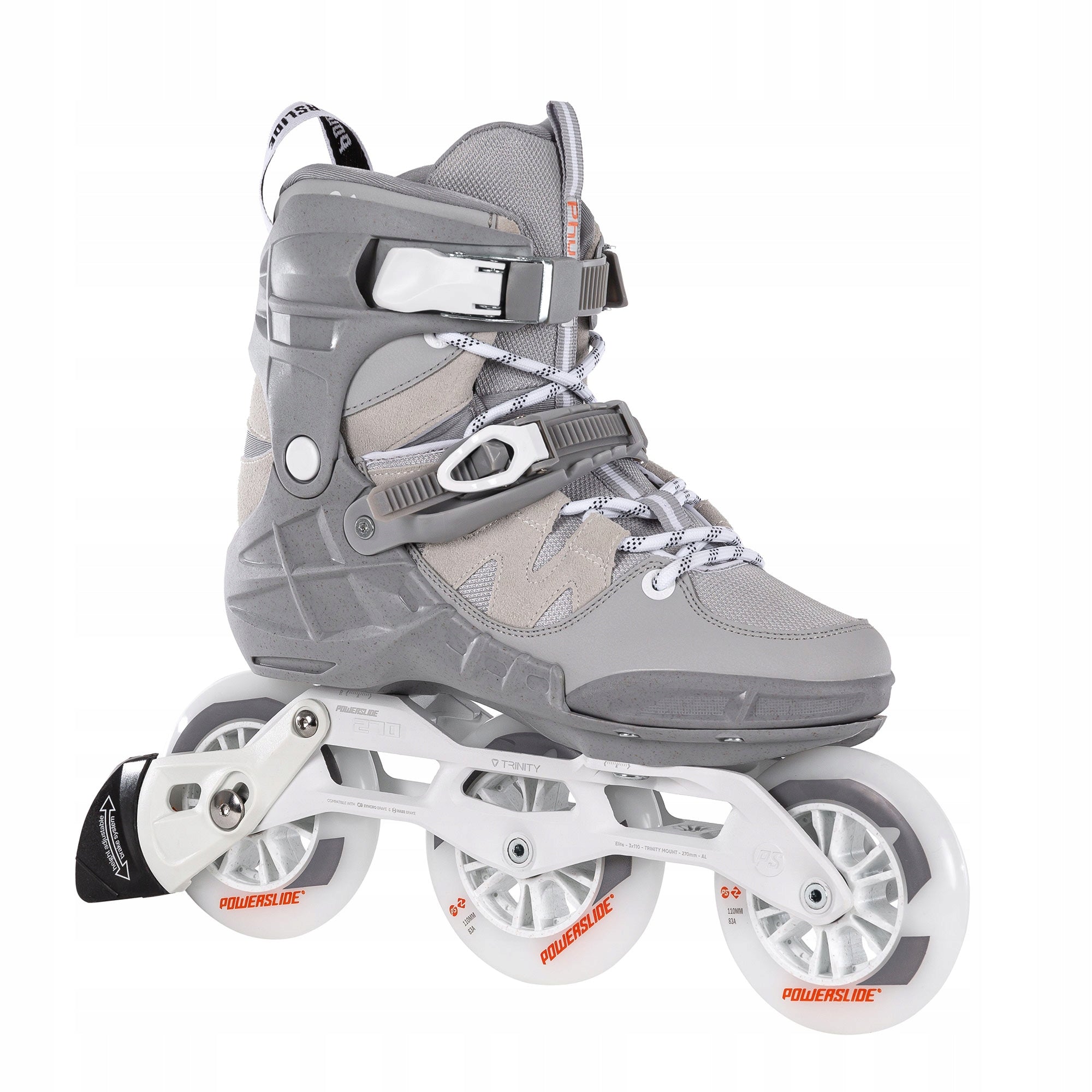 Rollschuhe Powerslide Phuzion Argon, grau - Größe 42 