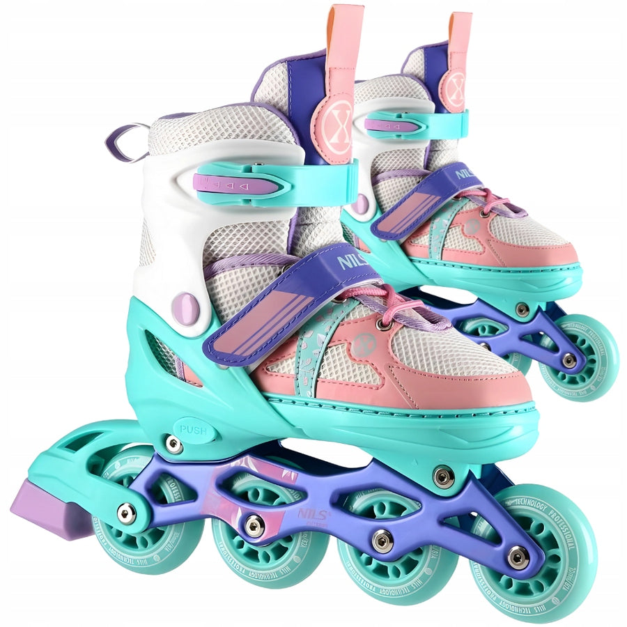 Inlineskates Nils Extreme NJ1828A, 31-34, weiß/blau 