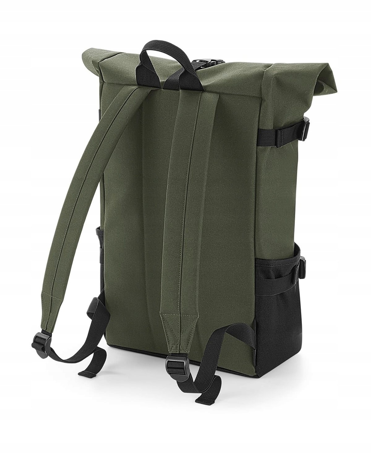 ROLL-TOP BACKPACK EVERYDAY URBAN LARGE LIGHT FOR LAPTOP OLIVE Brand BagBase
