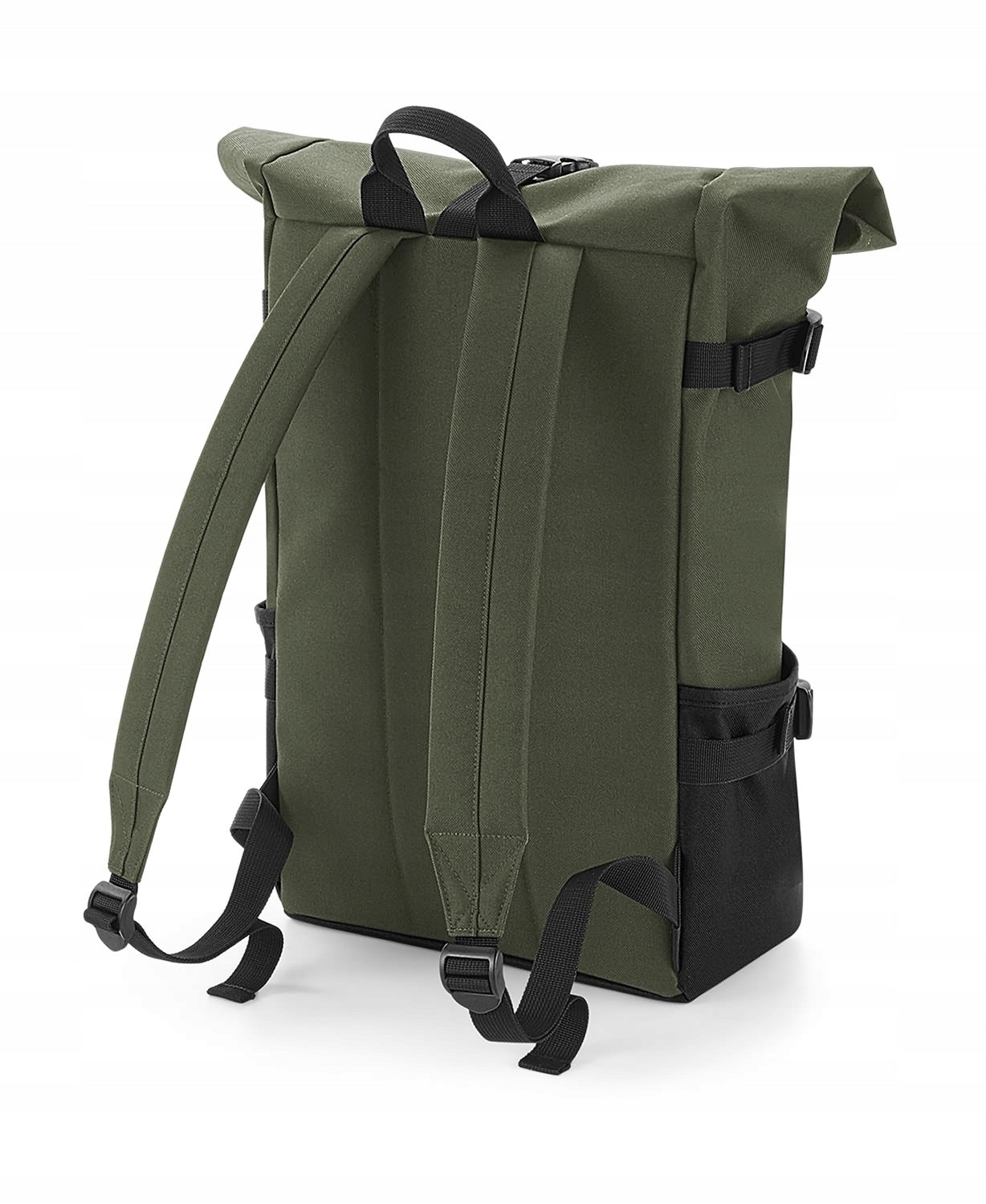 ROLL-TOP BACKPACK EVERYDAY URBAN LARGE LIGHT FOR LAPTOP OLIVE Brand BagBase