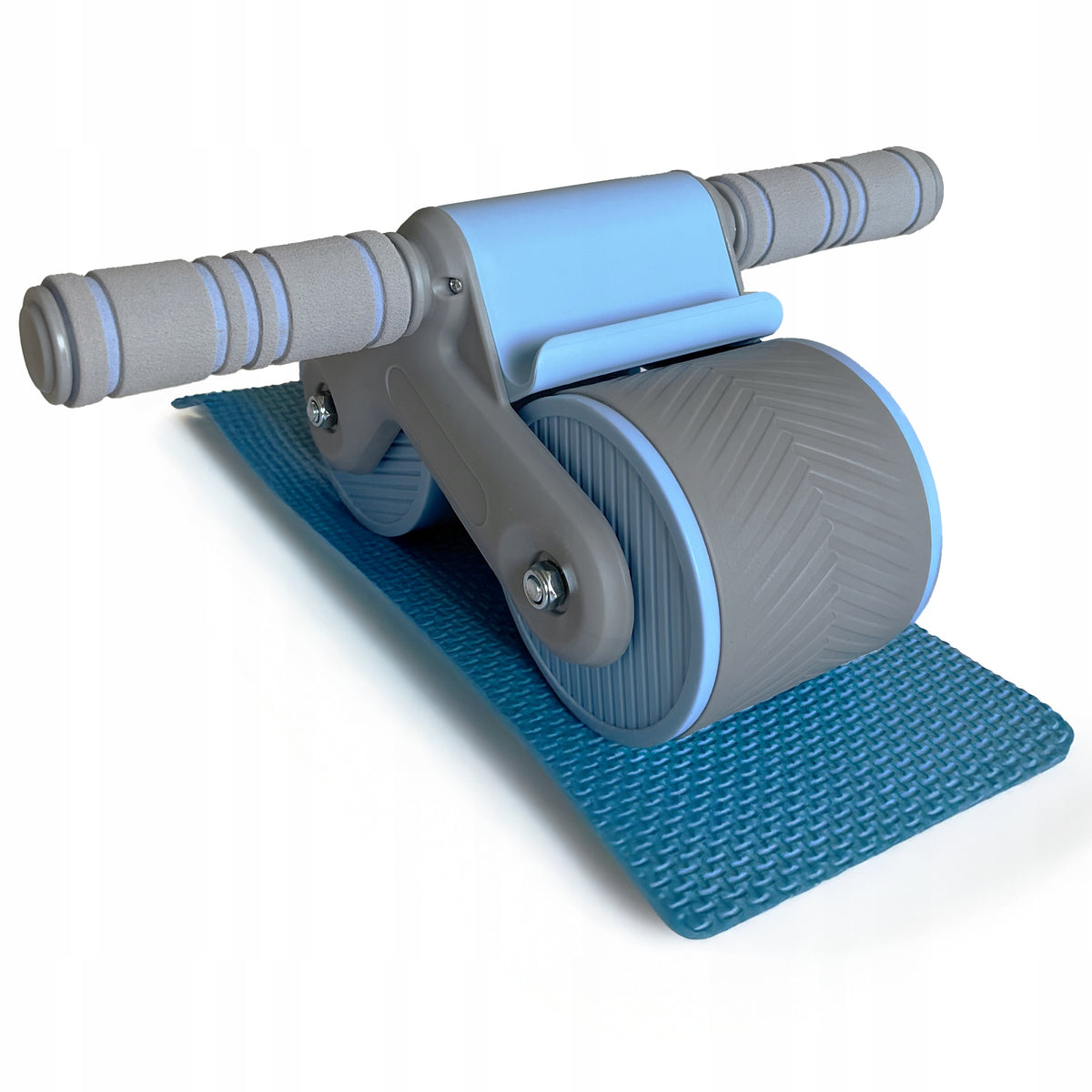 ROLLER ABDOMINAL MUSCLE EXERCISE WHEEL AB WHEEL training with knee mat Packaging status original