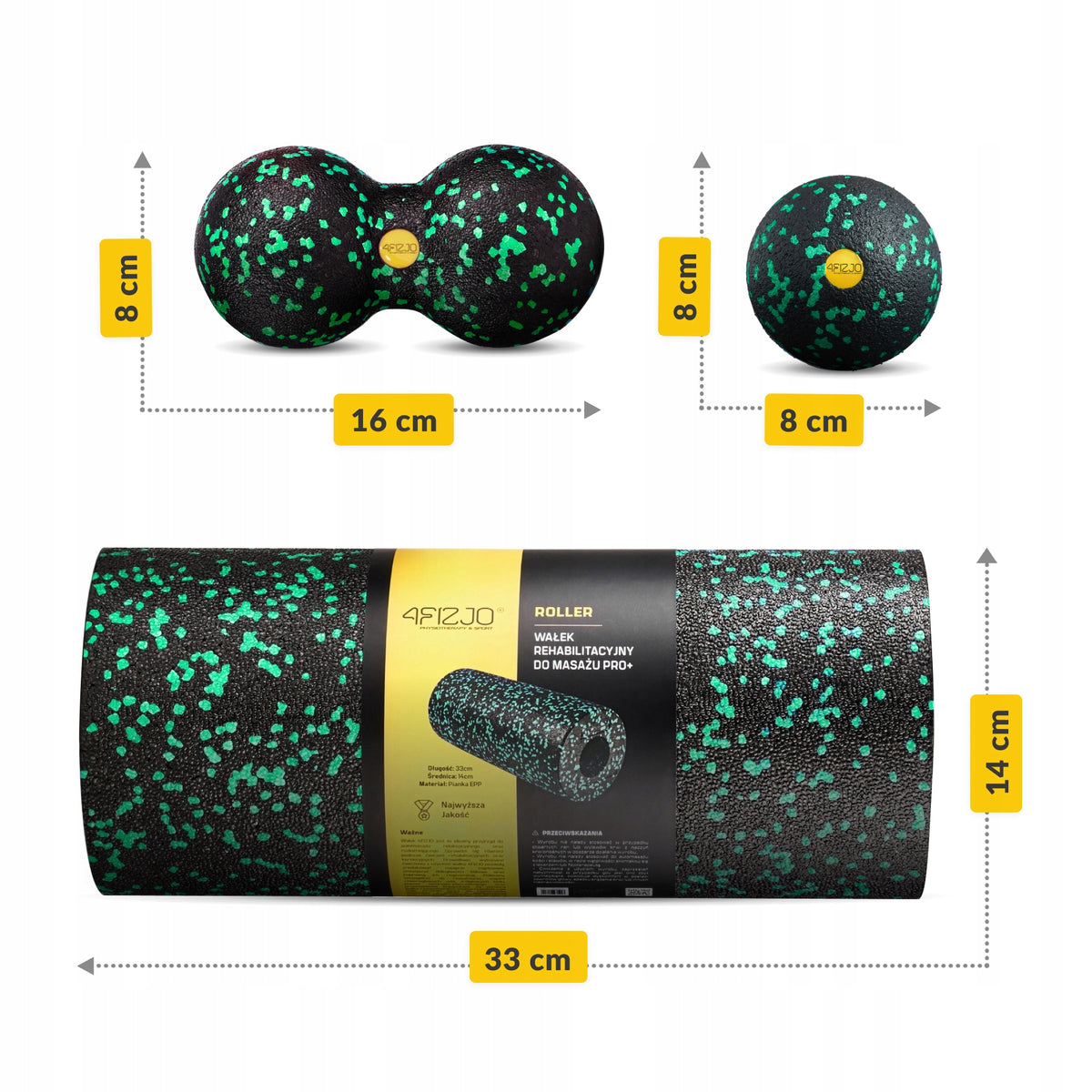 ROLLER BALL SET EPP SMOOTH HARD FOR DUOBALL MASSAGE Packaging status original