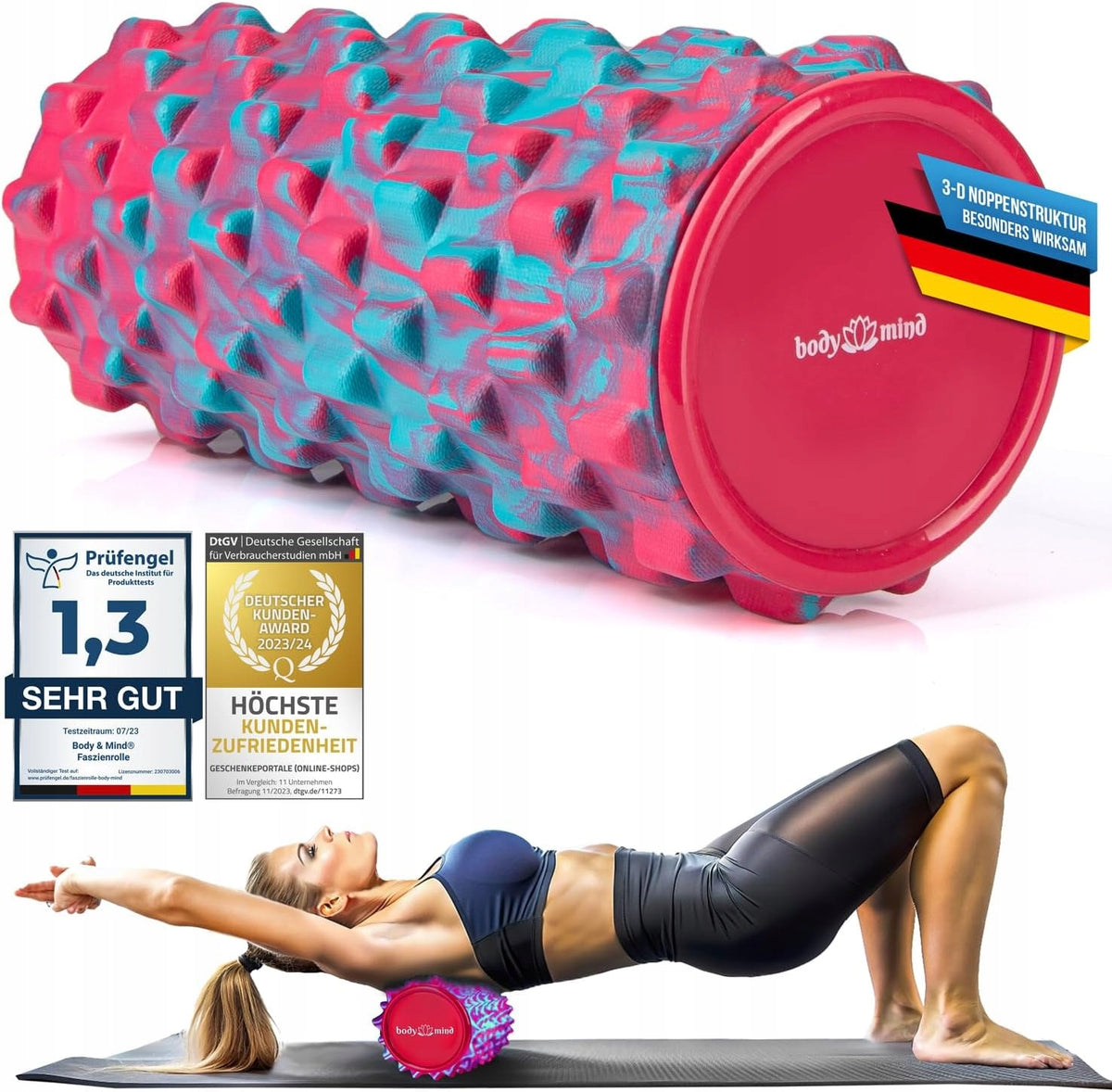 ROLLER BODY MASSAGE ROLLER MASSAGER WITH PROJECTIONS FOR ROLLING CROSSFIT