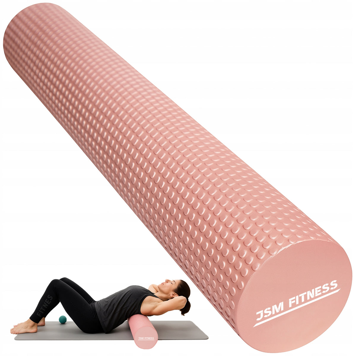 ROLLER BODY MASSAGE ROLLER WITH FOAM PROJECTIONS 90CM FITNESS ROLER