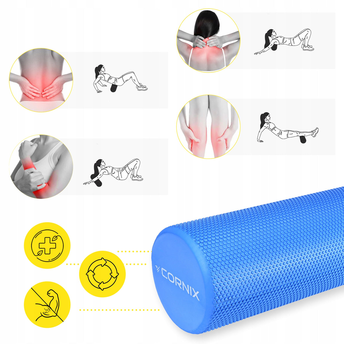 ROLLER CORNIX FOR MASSAGE WITH PROJECTIONS MEDIUM HARD REGENERATION 60CM Packaging status original