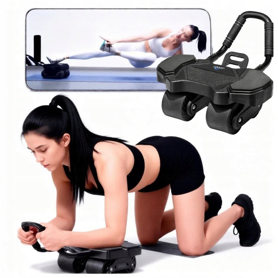 ROLLER FOR ABDOMINAL MUSCLE TRAINING FIT PRO MAX LCD + smartphone holder