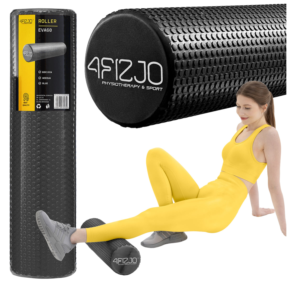 ROLLER FOR BACK MASSAGE OF THE LEGS WITH PROJECTIONS REGENERATION 60CM