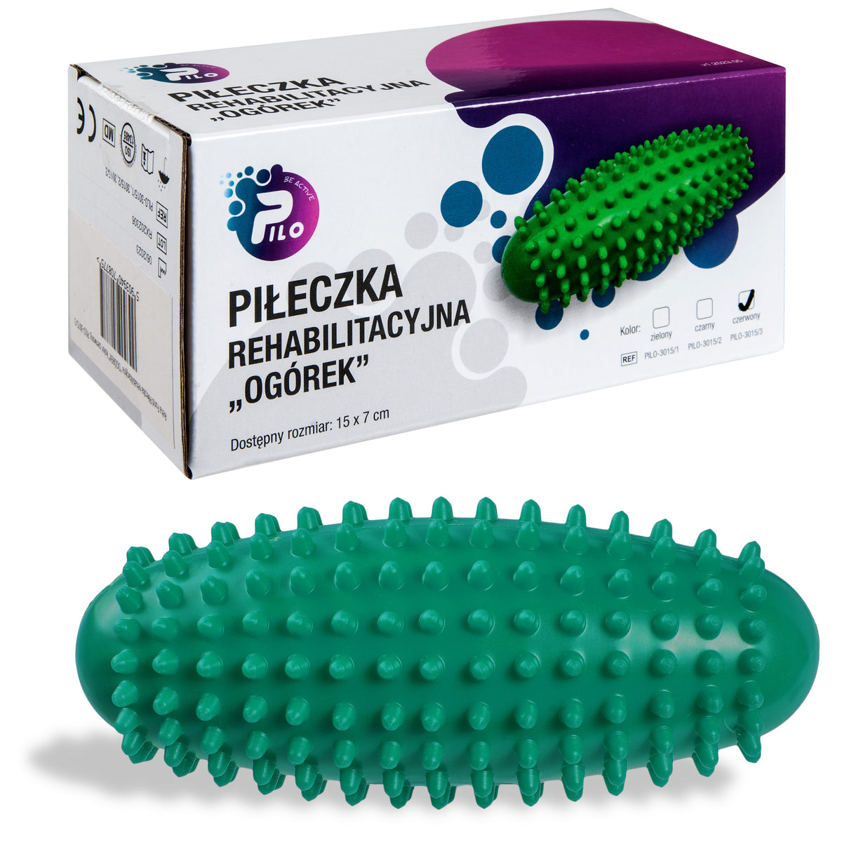 ROLLER MASSAGE BALL HARD WITH SPIKES CUCUMBER SENSORY Packaging status original