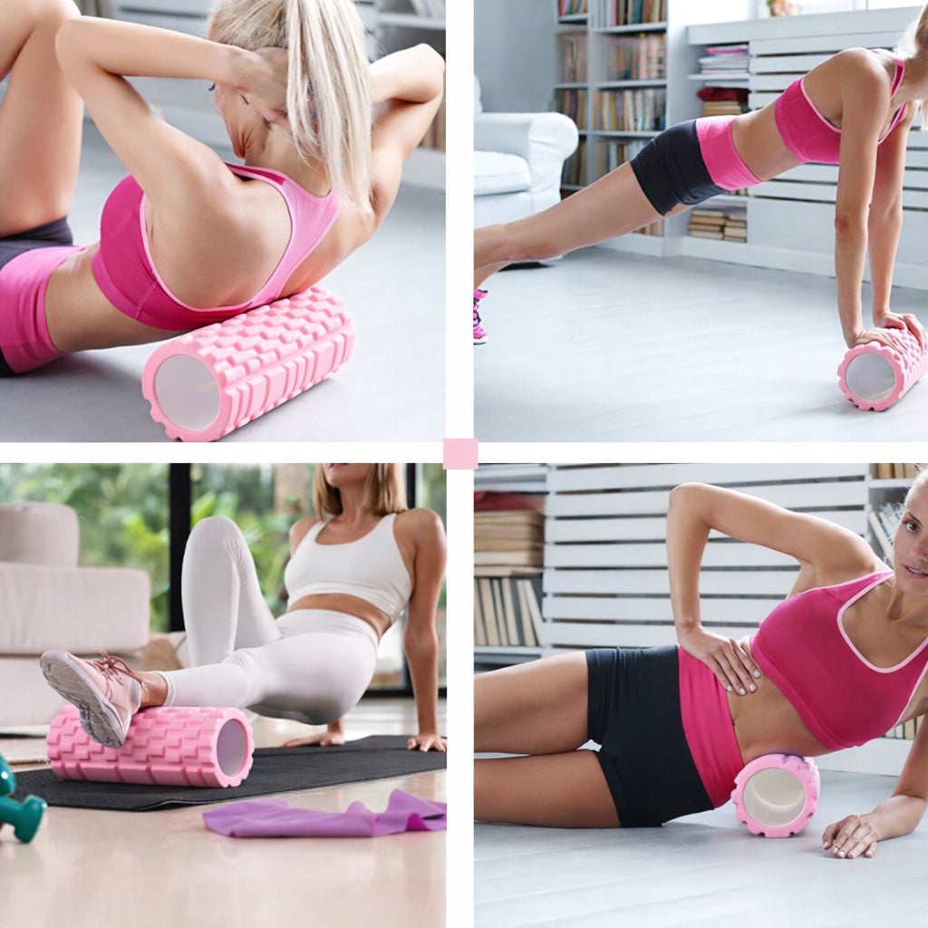 ROLLER MASSAGE FITNESS BACK MASSAGER NECK YOGA SMALL PINK Packaging status original
