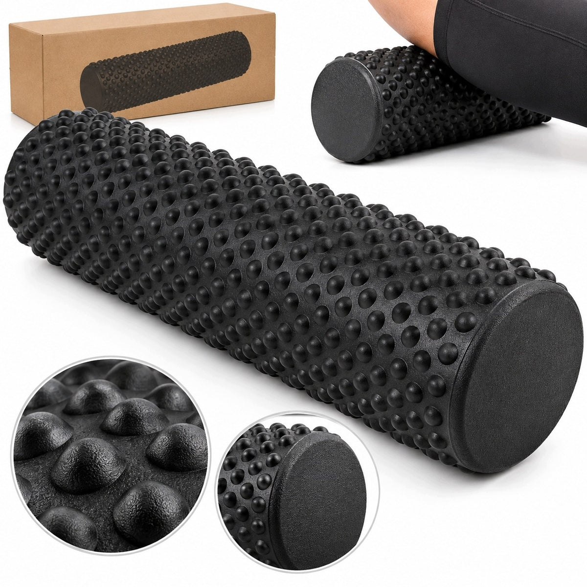 ROLLER MASSAGE ROLLER 45 CM WITH PROJECTIONS FOR THE BACK OF THE LEGS OF THE FEET REGENERATIVE
