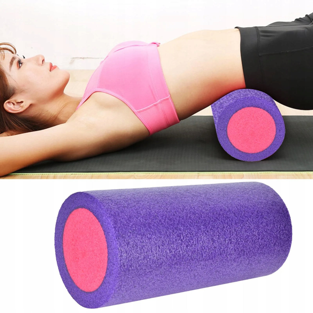 ROLLER MASSAGE ROLLER EPP SMOOTH YOGA PILATES REHABILITATION PURPLE Packaging status original