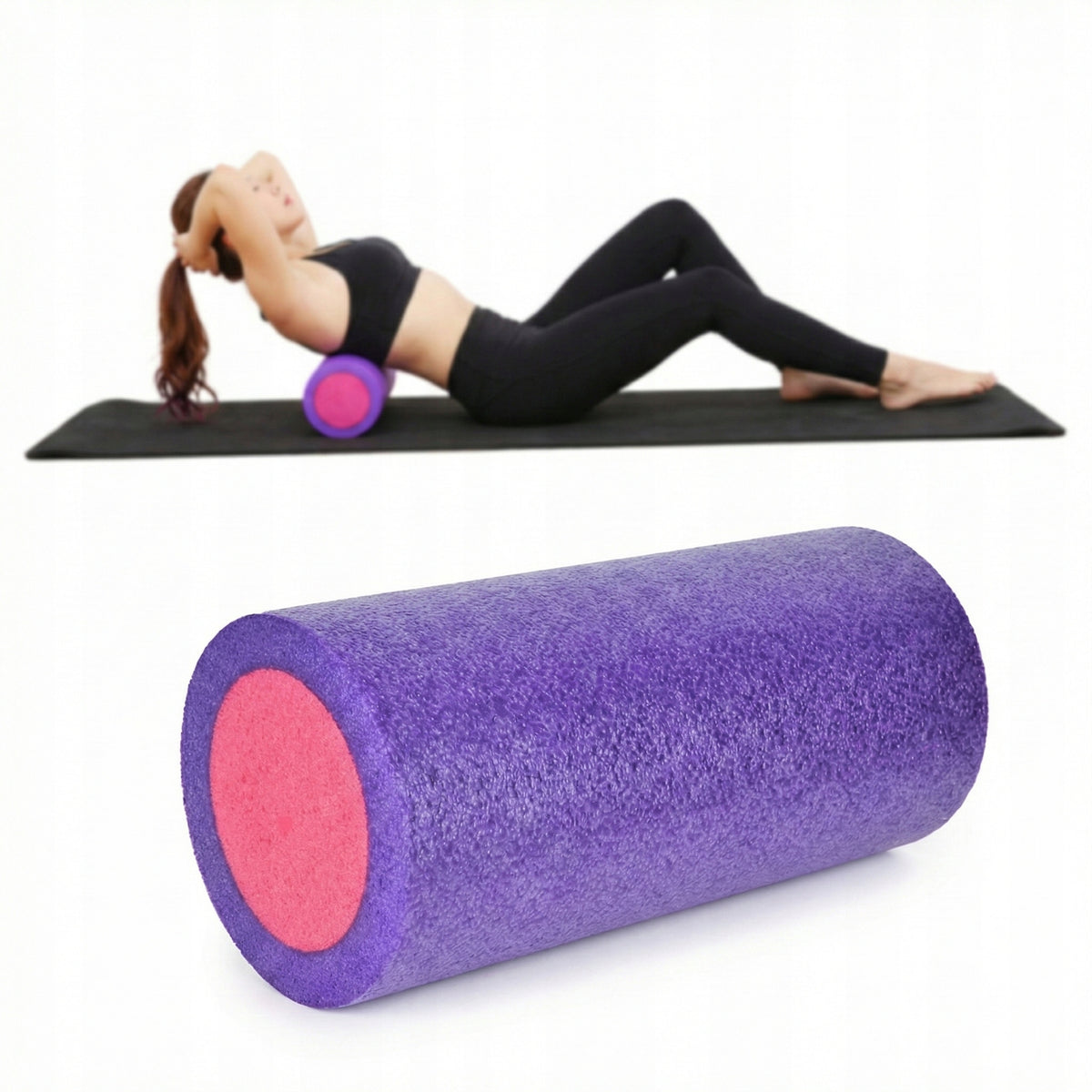 ROLLER MASSAGE ROLLER EPP SMOOTH YOGA PILATES REHABILITATION PURPLE