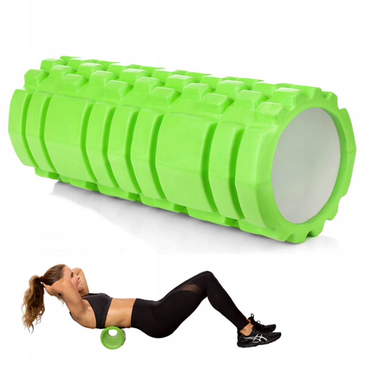 ROLLER MASSAGE ROLLER WITH PROJECTIONS CROSSFIT YOGA EXERCISES 33X13,5 CM LARGE