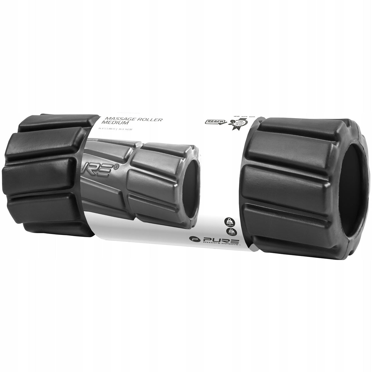 ROLLER MASSAGE ROLLER WITH PROJECTIONS P2I ROLLER MEDIUM BLACK Brand Pure2Improve