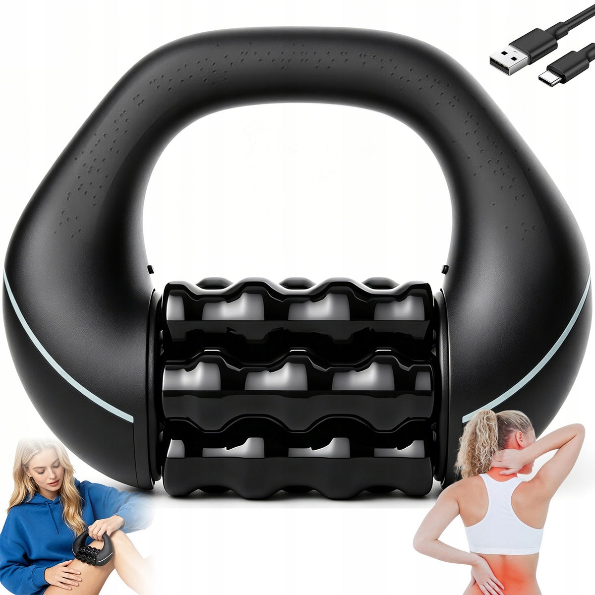 ROLLER MASSAGER U SHAPED 24 KNOTS FOR SHOULDER BACK MUSCLE MASSAGE Medical device no