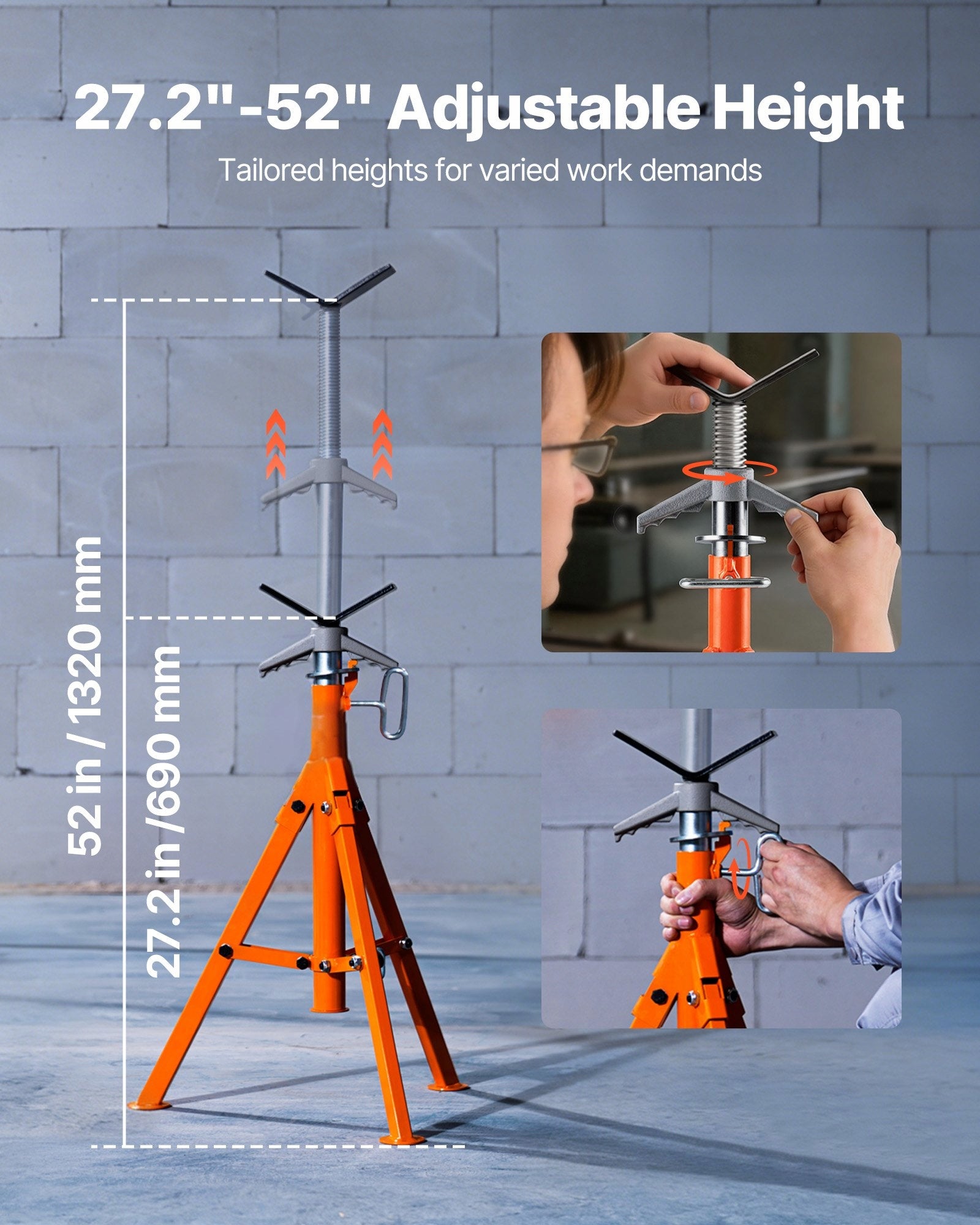 ROLLER STAND KG Steel Lifting Capacity 1134 kg Adjustable Height 690-1320mm Brand KG