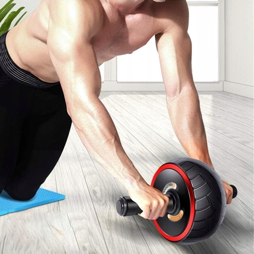 ROLLER WHEEL FOR ABDOMINAL MUSCLE EXERCISES FITNESS AB WHEEL + MINI MAT SET Packaging status original