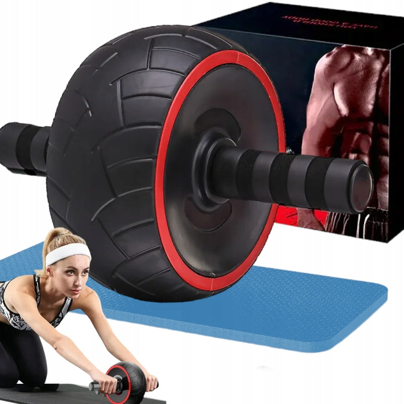 ROLLER WHEEL FOR ABDOMINAL MUSCLE EXERCISES WHEEL WITH HANDLES + MINI MAT
