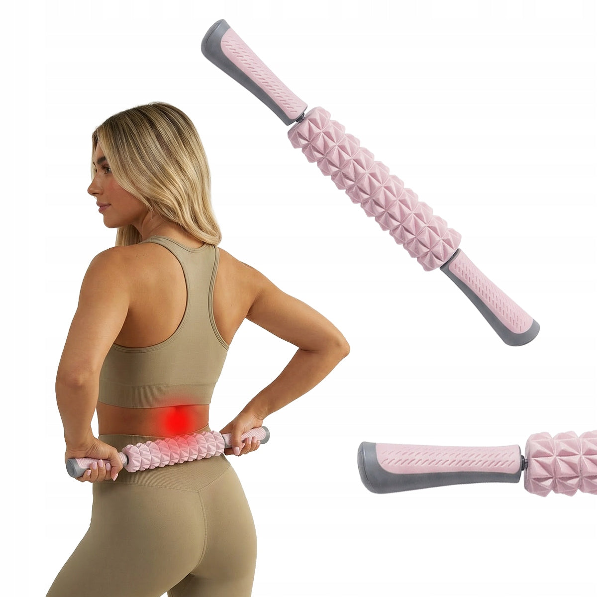 ROLLER WITH PROJECTIONS ROLLER WITH HAND GRIPS FOR THE BODY OF THE BACK LEGS FOR MASSAGE