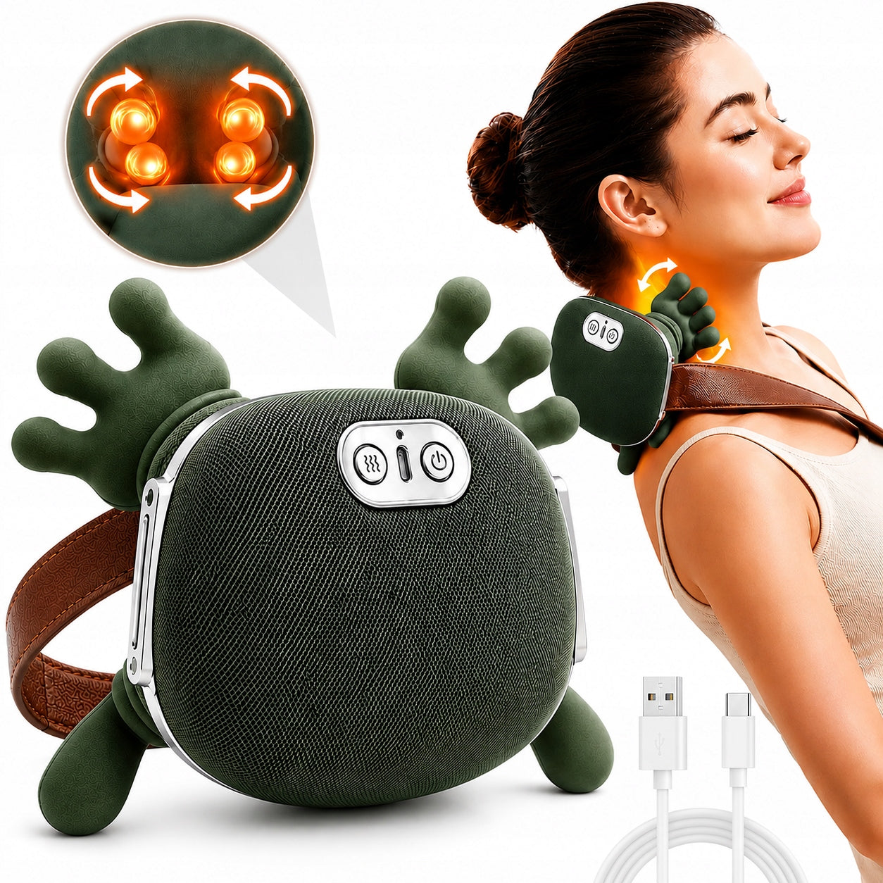 ROMAN BIONIC NECK AND SHOULDER MASSAGER HEATED BACK ELECTRIC USB Manufacturer code 5906471820510
