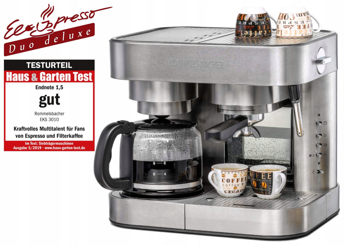 ROMMELSBACHER Espresso Coffee Maker EKS 3010 With Milk Foaming Nozzle Brand Rommelsbacher