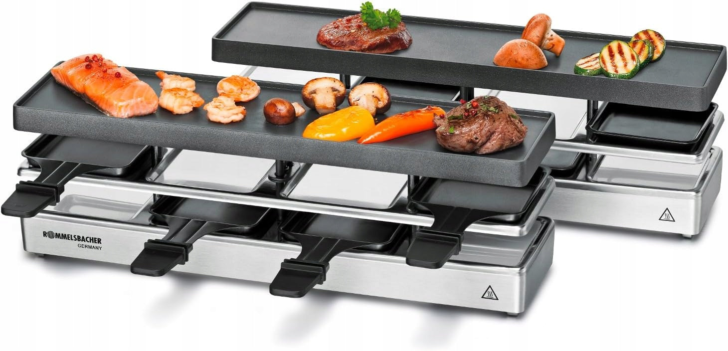 ROMMELSBACHER RC 1600 raclette table grill 4+4 1590 W Xylan Plus Power rating 1 W
