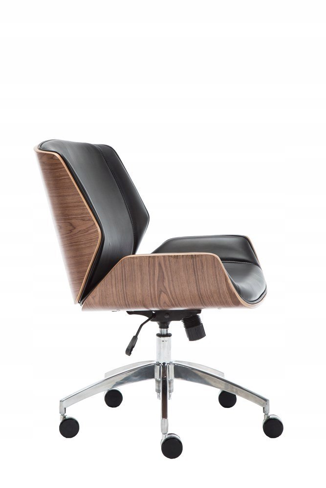 RON SWIVEL CHAIR - WALNUT / BLACK Furniture depth 60 cm