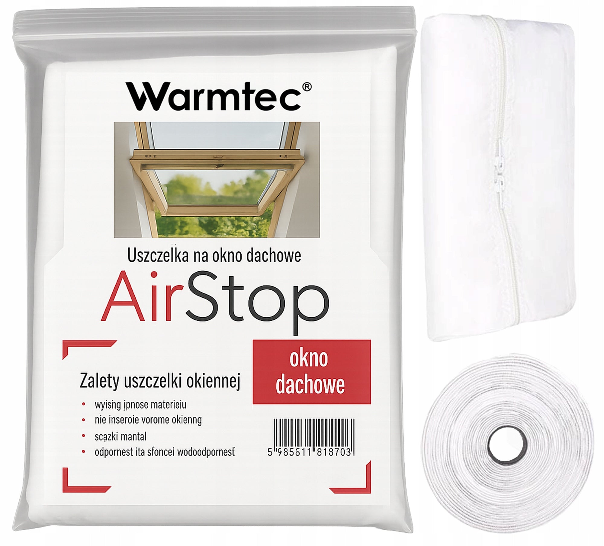 ROOF WINDOW SEAL FOR PORTABLE AIR CONDITIONERS QUICK INSTALLATION Brand Warmtec