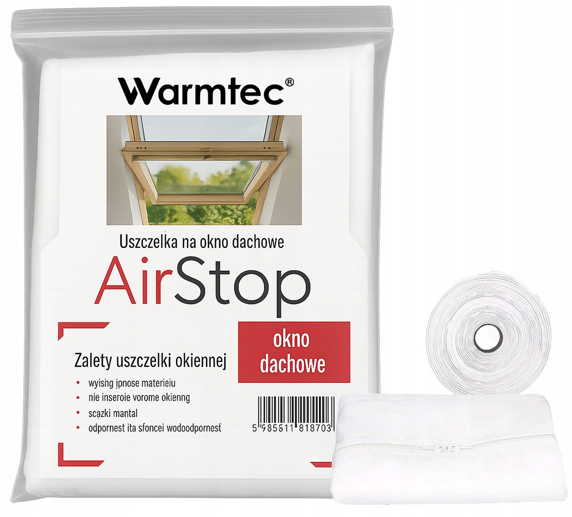 ROOF WINDOW SEAL FOR PORTABLE AIR CONDITIONERS QUICK INSTALLATION EAN (GTIN) 5906142966271
