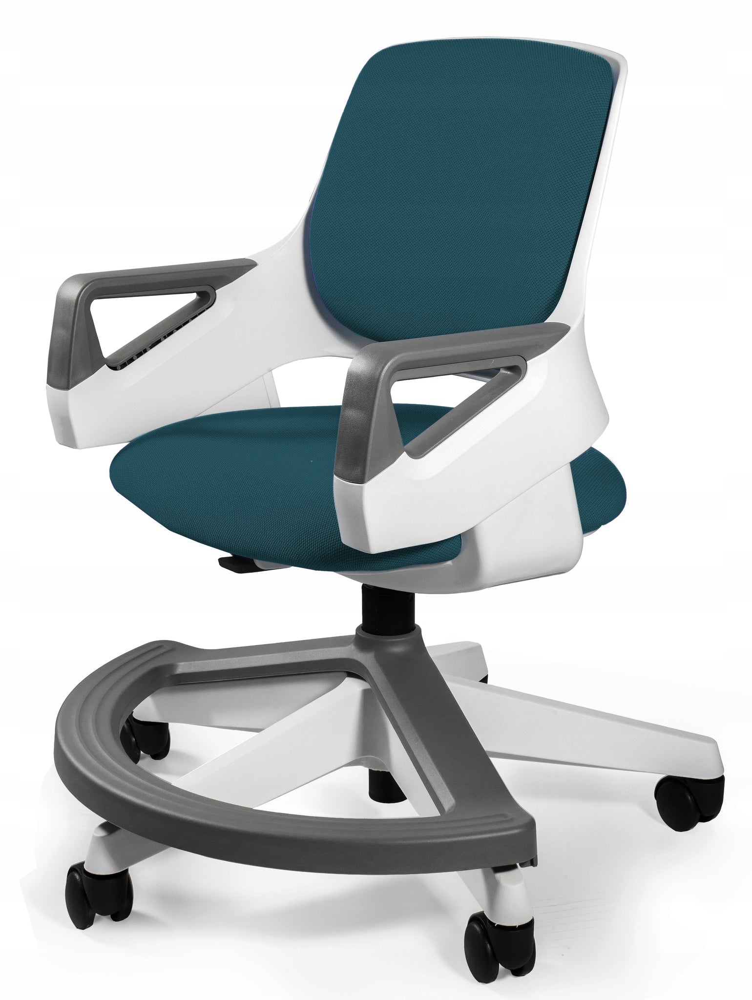 ROOKEE BL414 Children’s Armchair – Rotating and Adjustable, Blue Fabric Kind rotary
