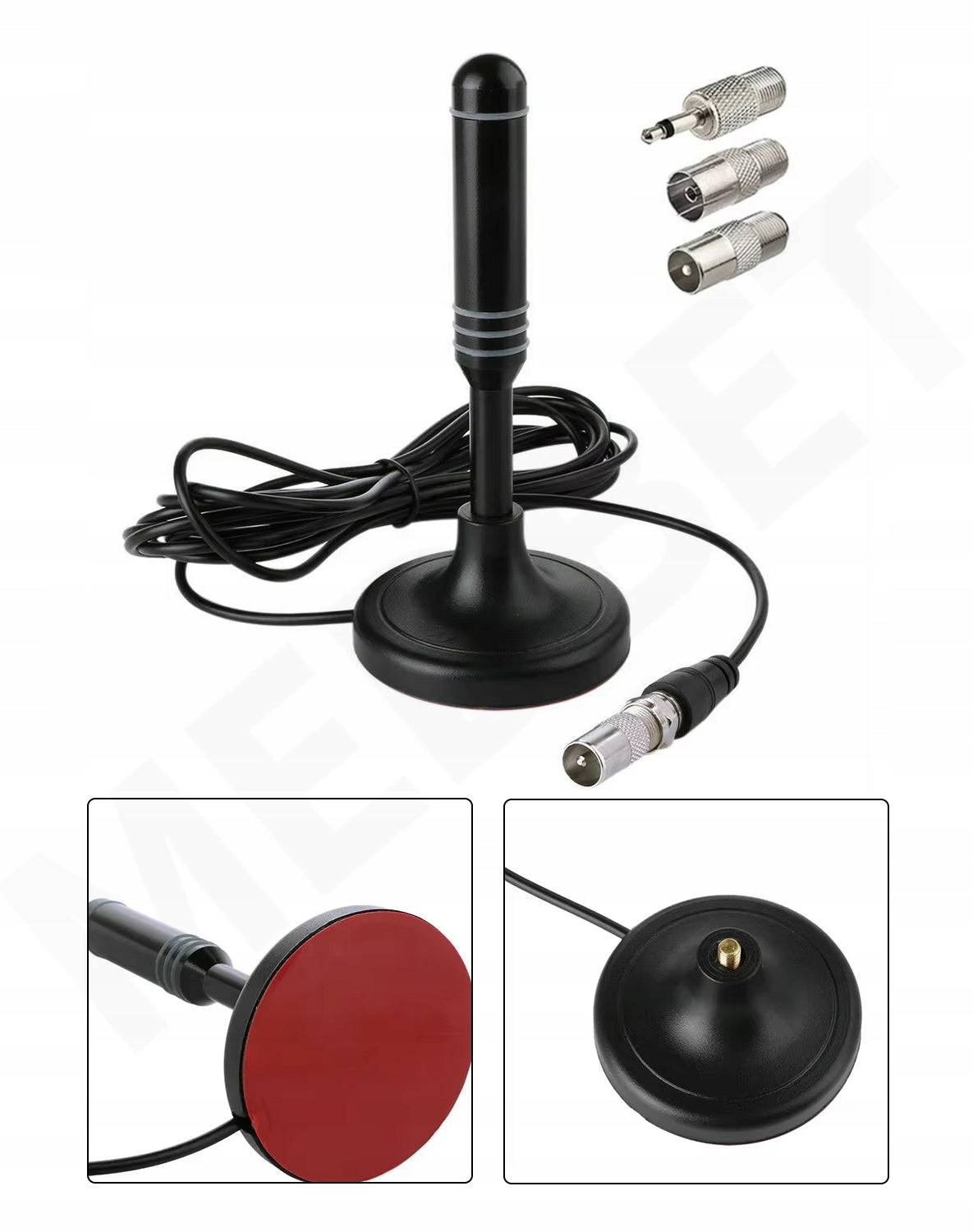 ROOM RADIO ANTENNA FM METAL + 4 ADAPTERS FOR CINEMA TOWER RADIO ETC Manufacturer code 196696831865
