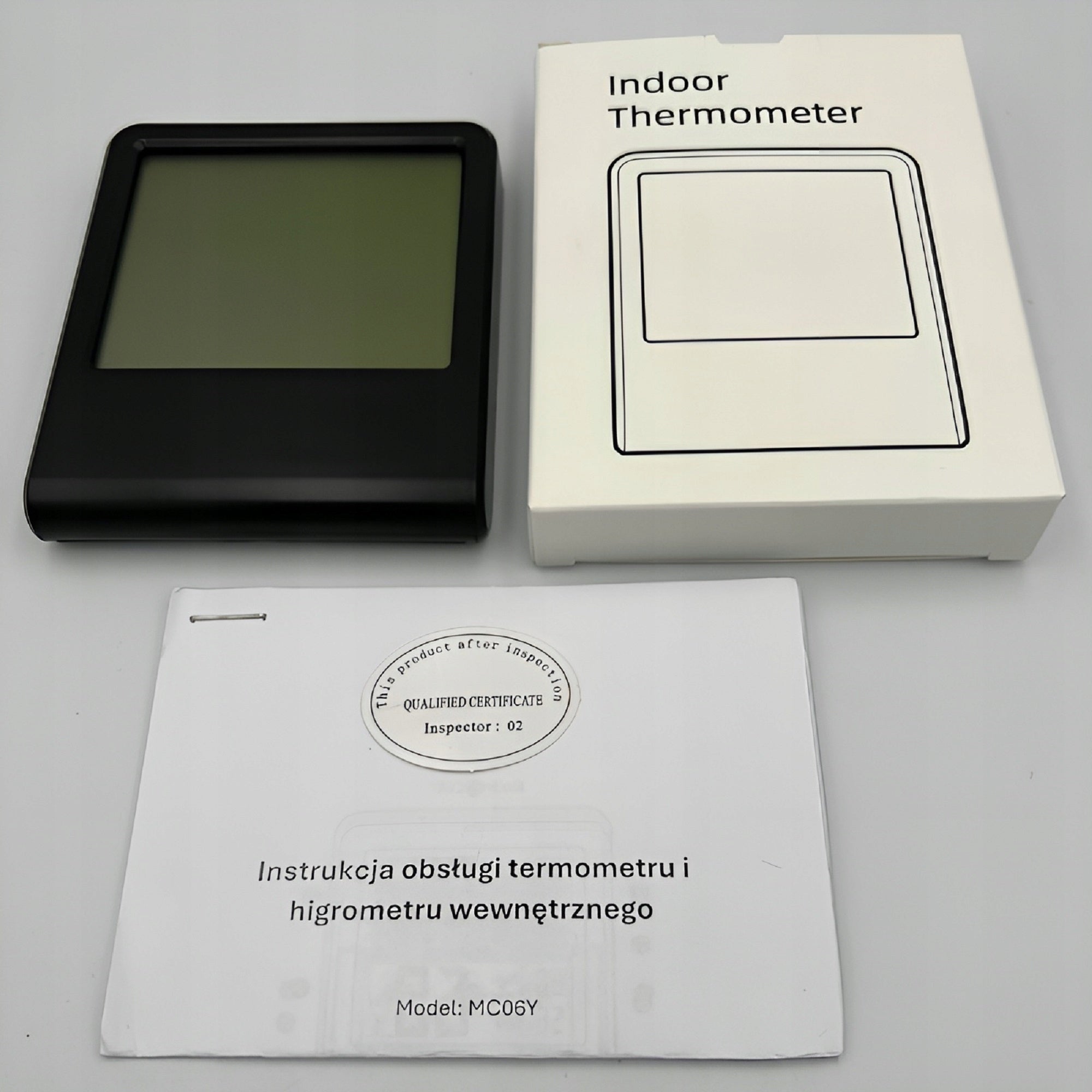 ROOM THERMOMETER GEARZ ACCURATE WIRELESS HUMIDITY METER BLACK Model DOKŁADNY BEZPRZEWODOWY WILGOTNOŚCIOMIERZ GEARZ