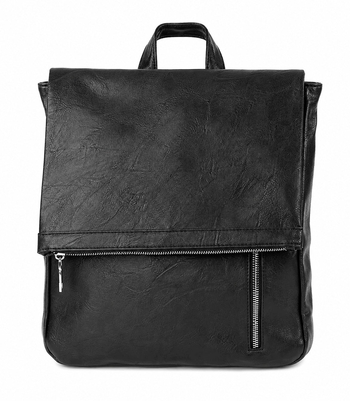 ROOMY BLACK ECO LEATHER WOMEN'S BACKPACK CLASSIC DESIGN Packaging status original