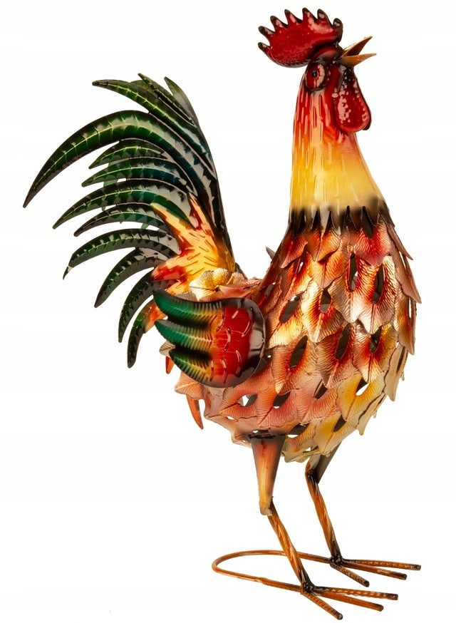 ROOSTER Metal Decorative Ornament for Garden, Terrace and Home 55 cm Manufacturer no brand