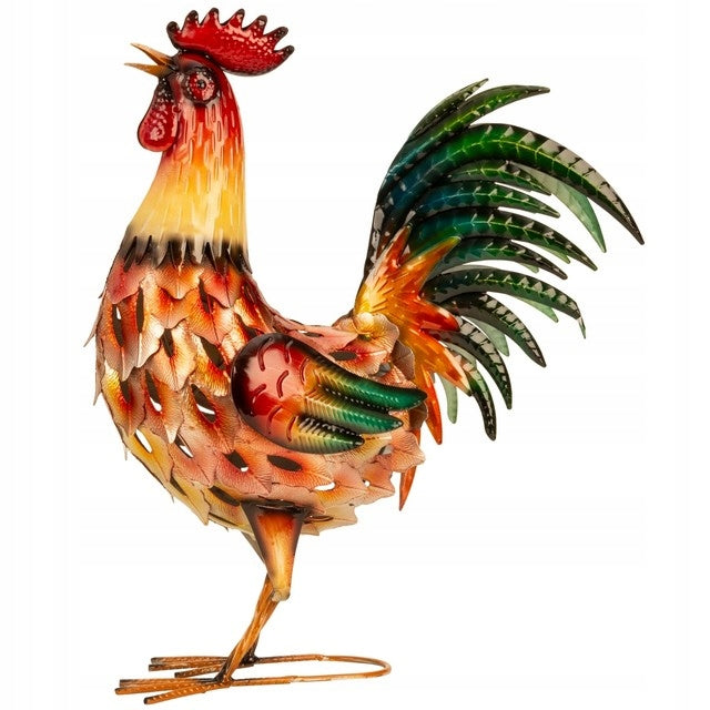 ROOSTER Metal Decorative Ornament for Garden, Terrace and Home 55 cm