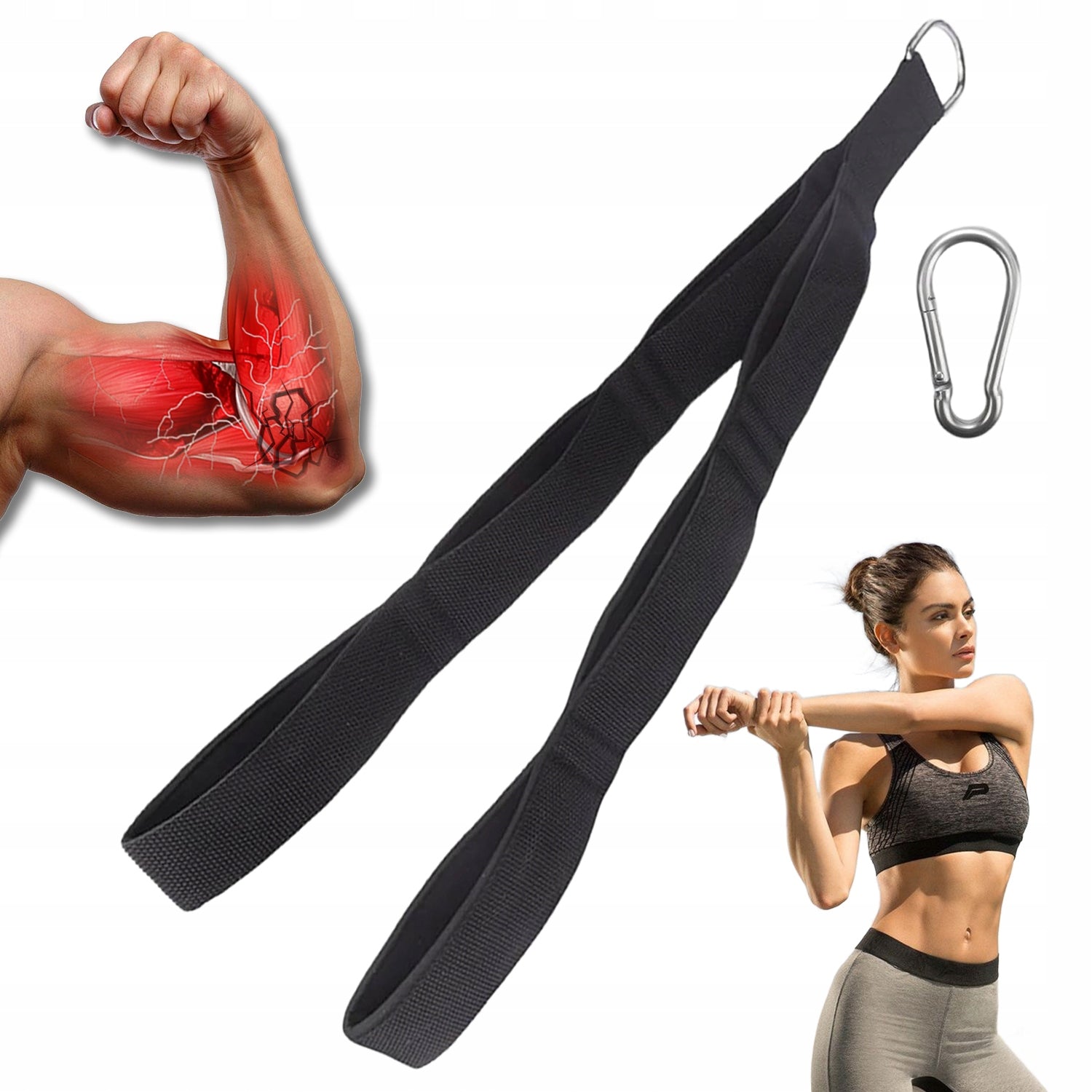 ROPE PULL-OUT TAPE FOR TRICEPS BICEPS EXERCISE TRAINING BELT