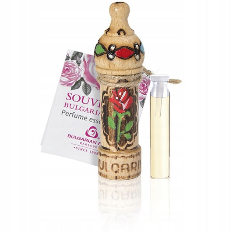 ROSE ESSENCE 2ml Wooden traditional packaging - Souvenir from Bulgaria Packaging status original