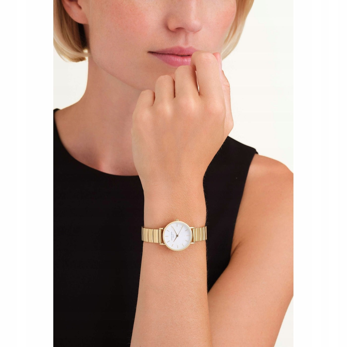 ROSEFIELD Women's Gold Uterus Pearl Steel Bracelet Gift Brand Rosefield