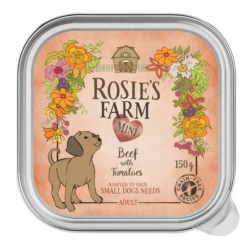 ROSIE'S FARM Mini wet food beef tomato 150g for DOGS
