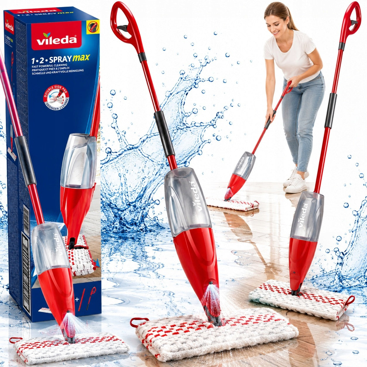 ROTARY FLAT MOP 1-2 SPRAY MAX BOX WITH WASHER CARTRIDGE BOX XXL LARGE