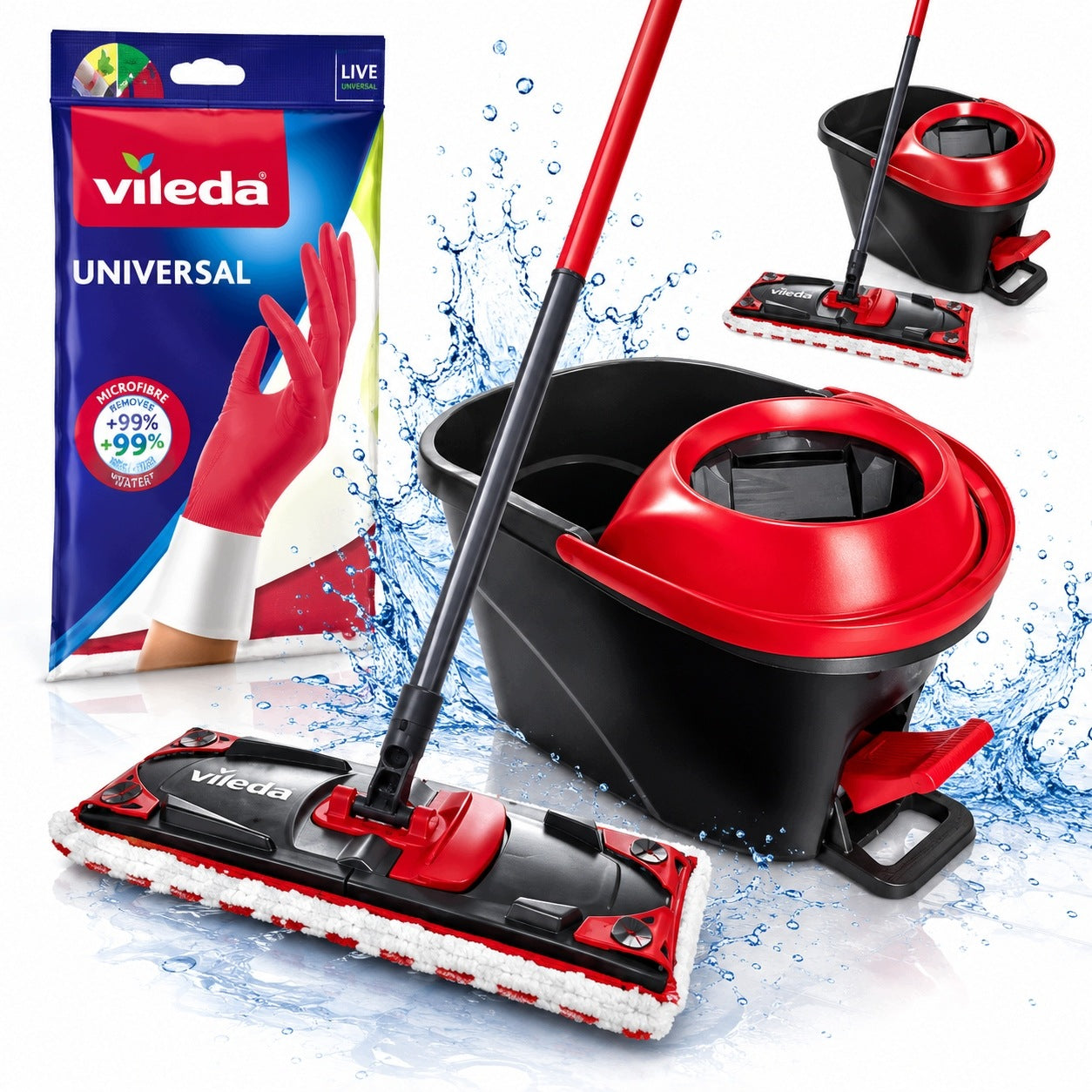 ROTARY FLAT MOP + BUCKET SQUEEZER XL ULTRAMAX BOX CARTRIDGE XXL WITH BUCKET