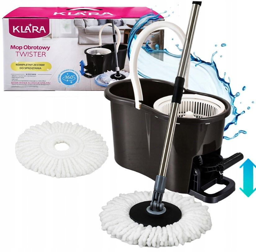 ROTARY MOP 360 FOR WASHING FLOOR INSERT MICROFIBER WITH BUCKET