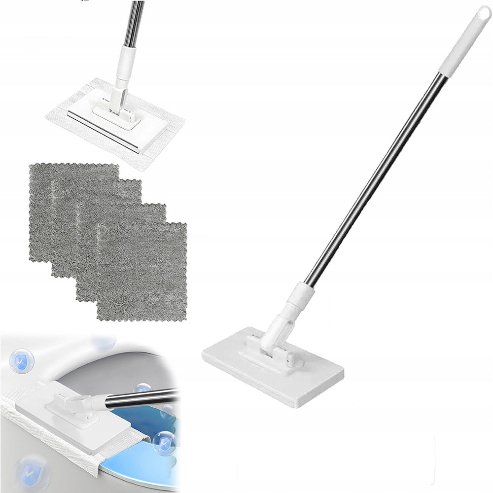 ROTARY MOP FLAT CAPACIOUS TWO-CHAMBER BUCKET 4 PCS UNIVERSAL CLOTHS