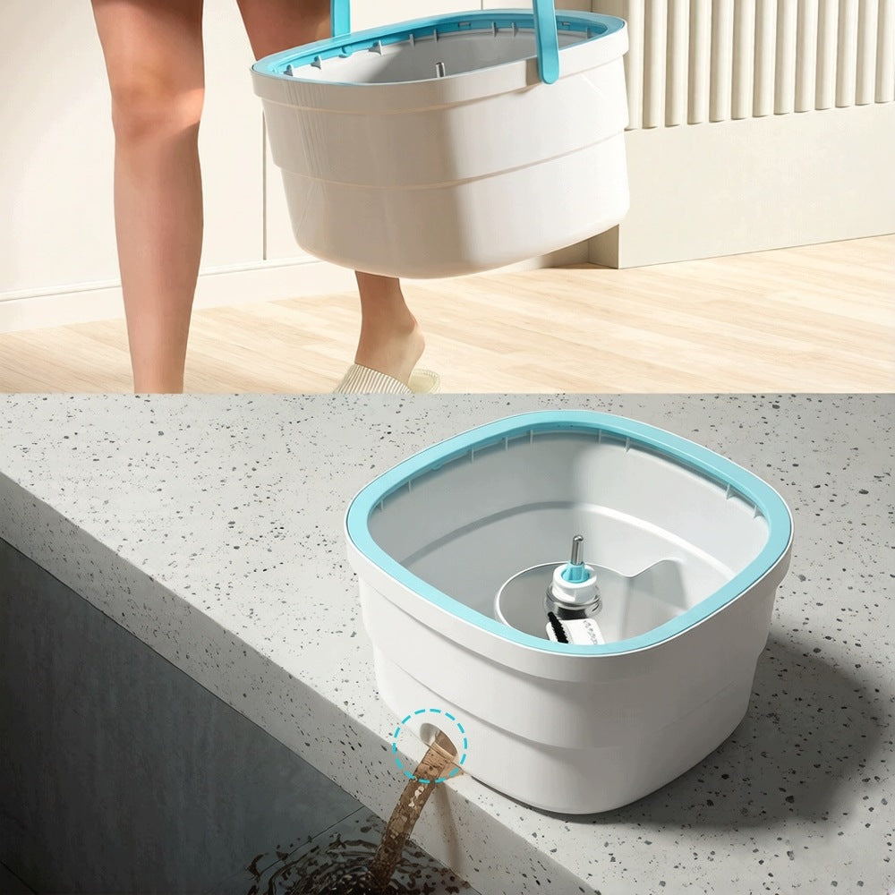 ROTARY MOP SET WITH 4 MICROFIBER INSERTS AND TWO-CHAMBER BUCKET Brand no brand