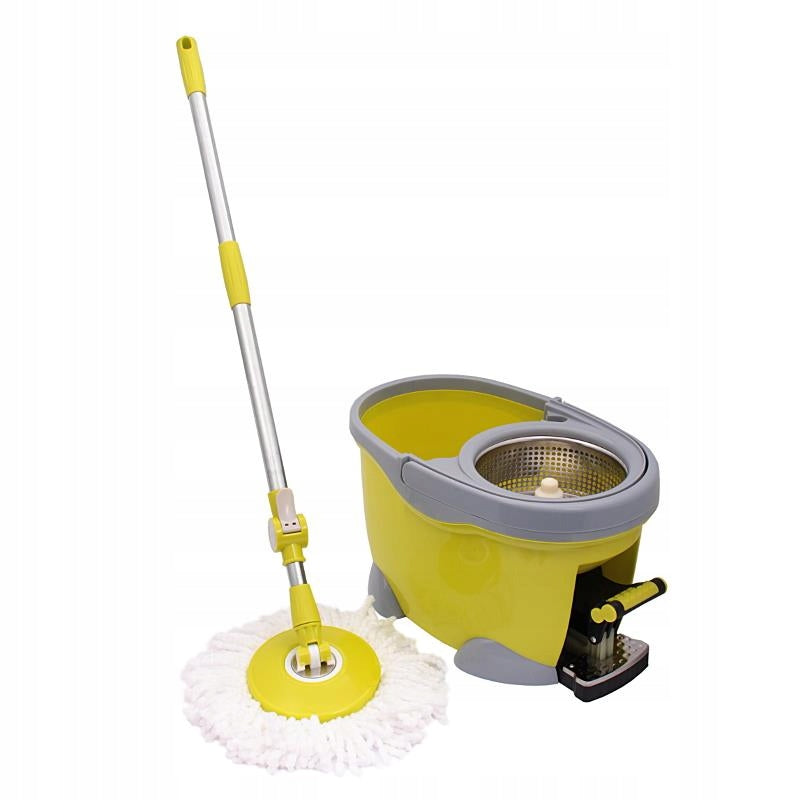 ROTARY MOP SPINNING 360° FOOT DRIVE STAINLESS STEEL MOP SET + BUCKET EAN (GTIN) 5905538137479