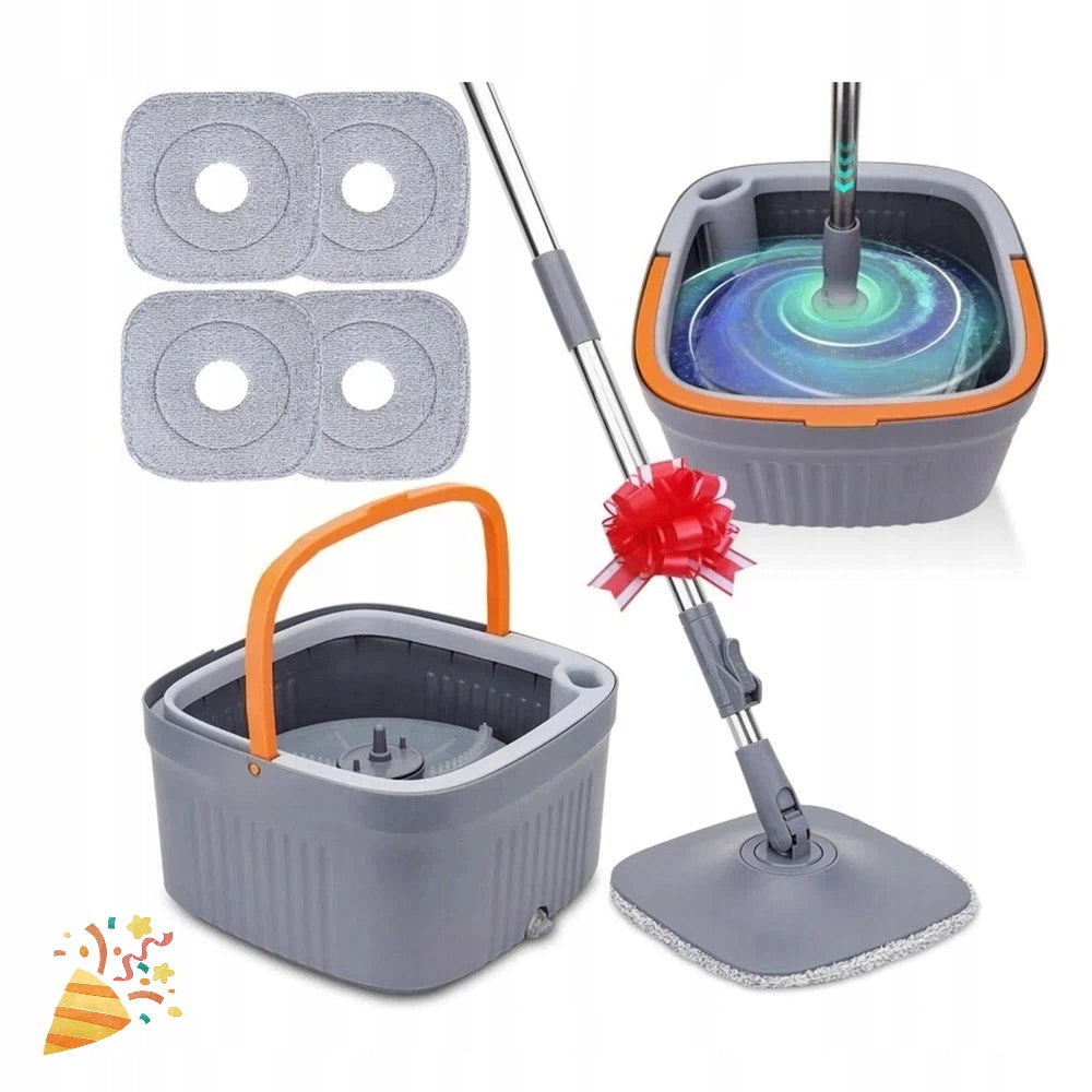 ROTARY MOP WITH SELF-PRESSING SEPARATION OF DIRTY WATER CLEAN WATER